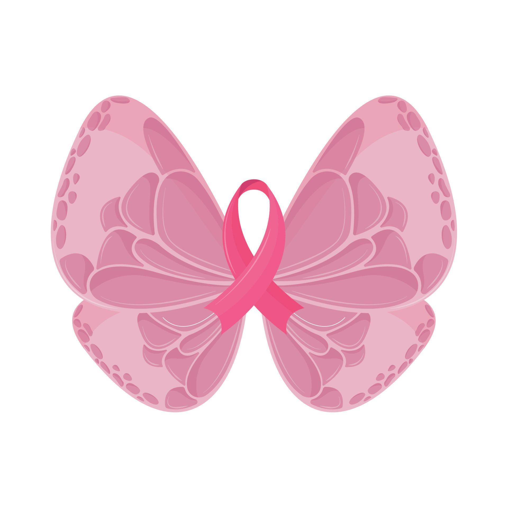 breast cancer, butterfly 11484202 Vector Art at Vecteezy