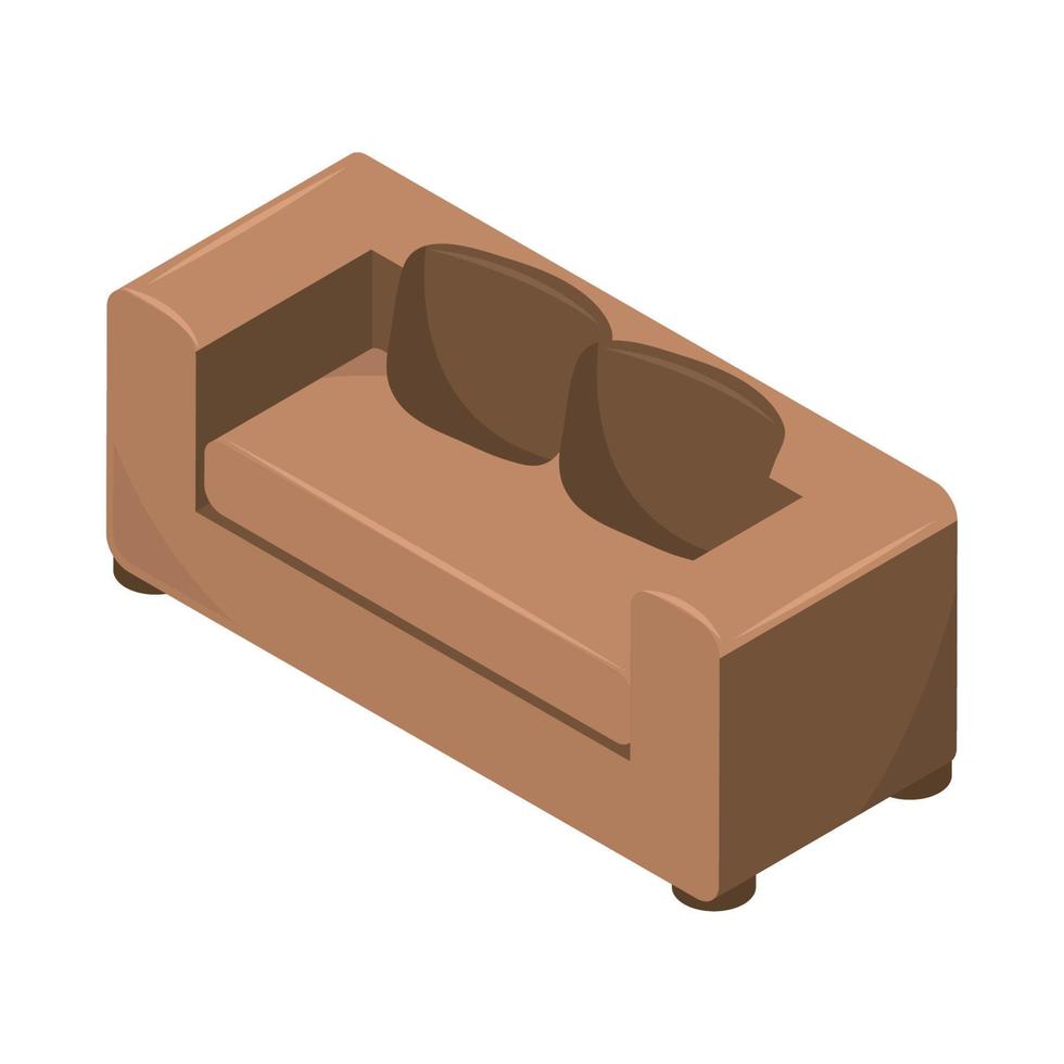 sofa furniture isometric vector