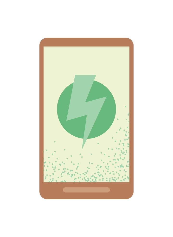 smartphone green energy vector