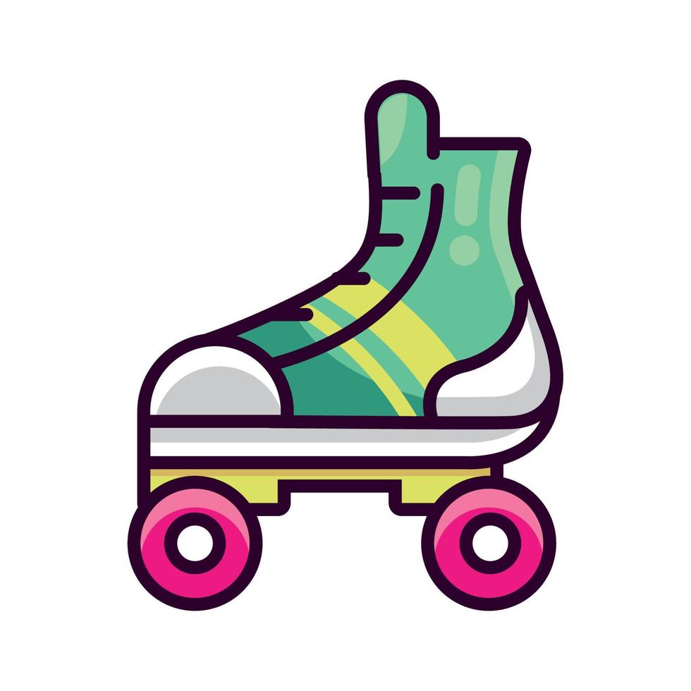 roller skate 90s modern style vector