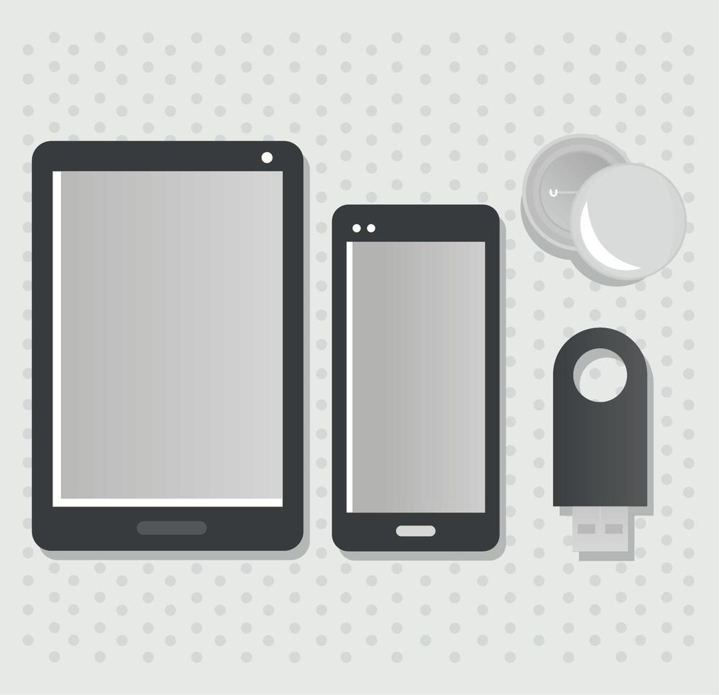 icons mockup devices vector