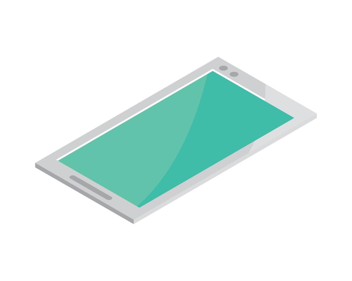 isometric smartphone device vector