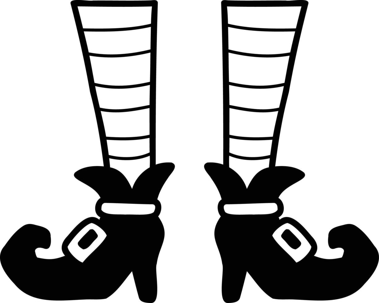 Hand Drawn witch shoes illustration vector
