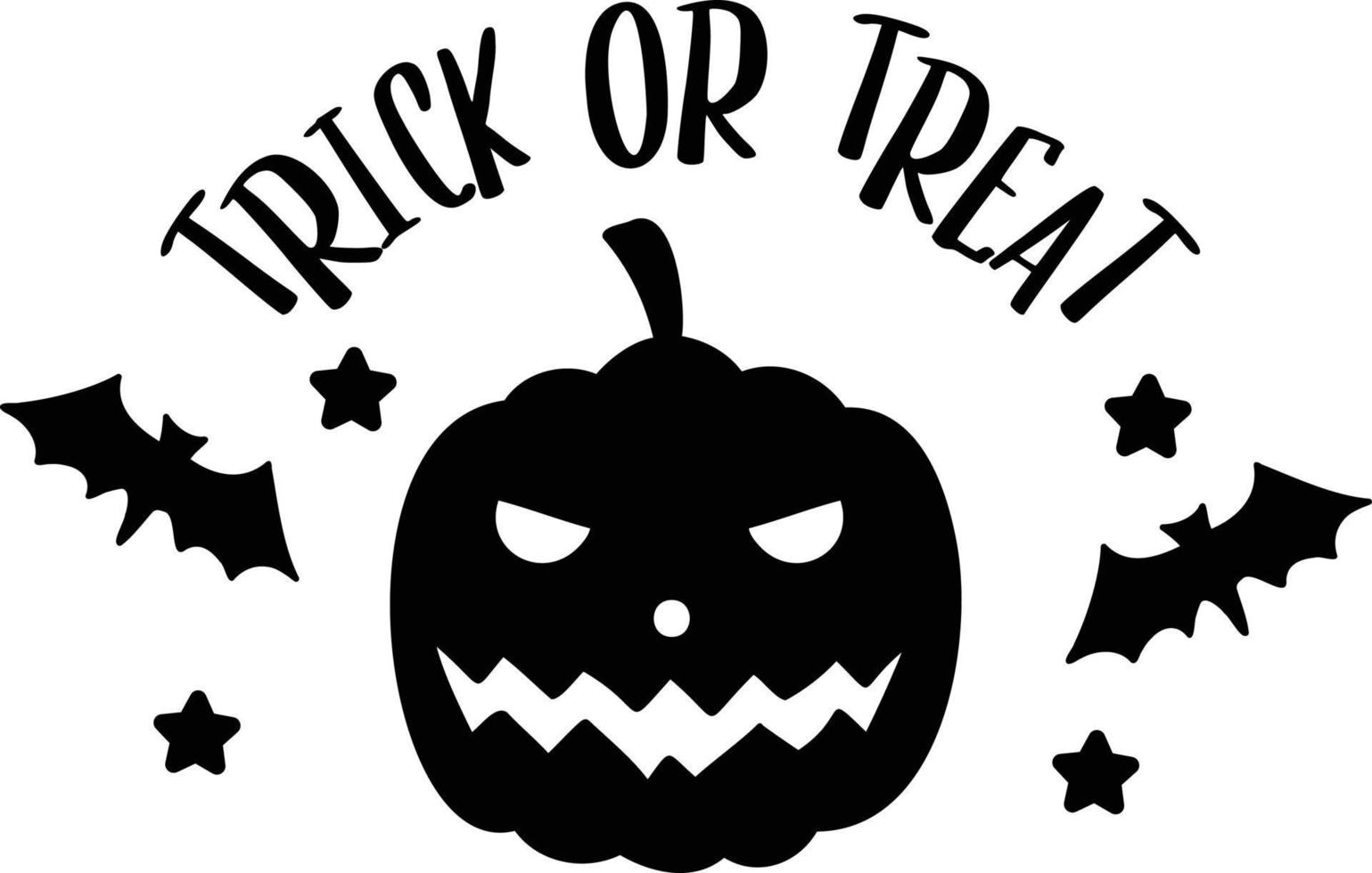 trick or treat lettering illustration vector