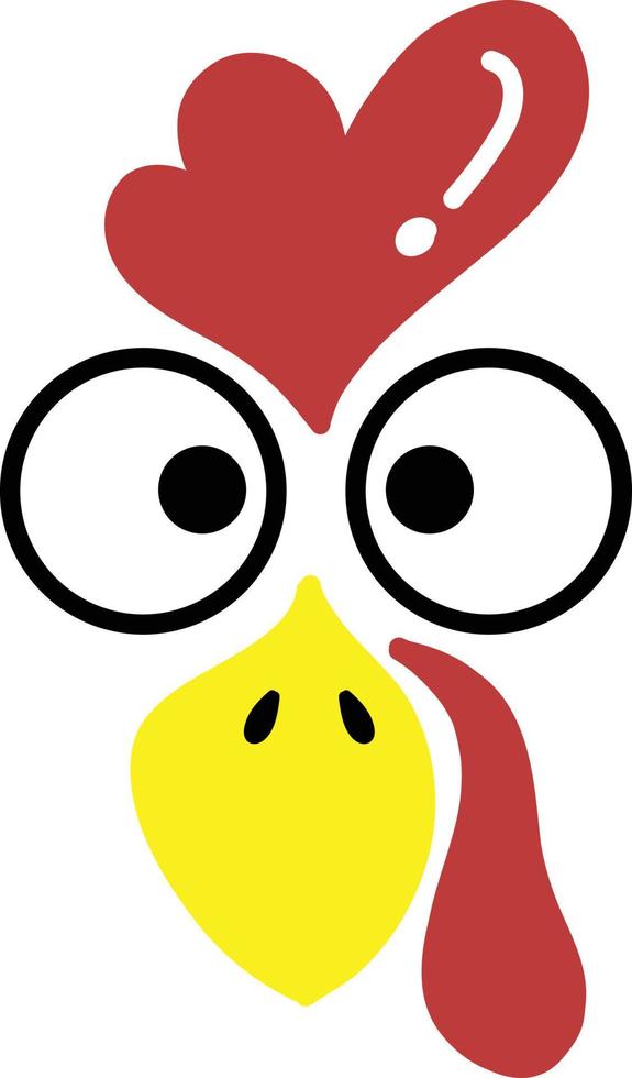 Hand Drawn turkey face illustration vector