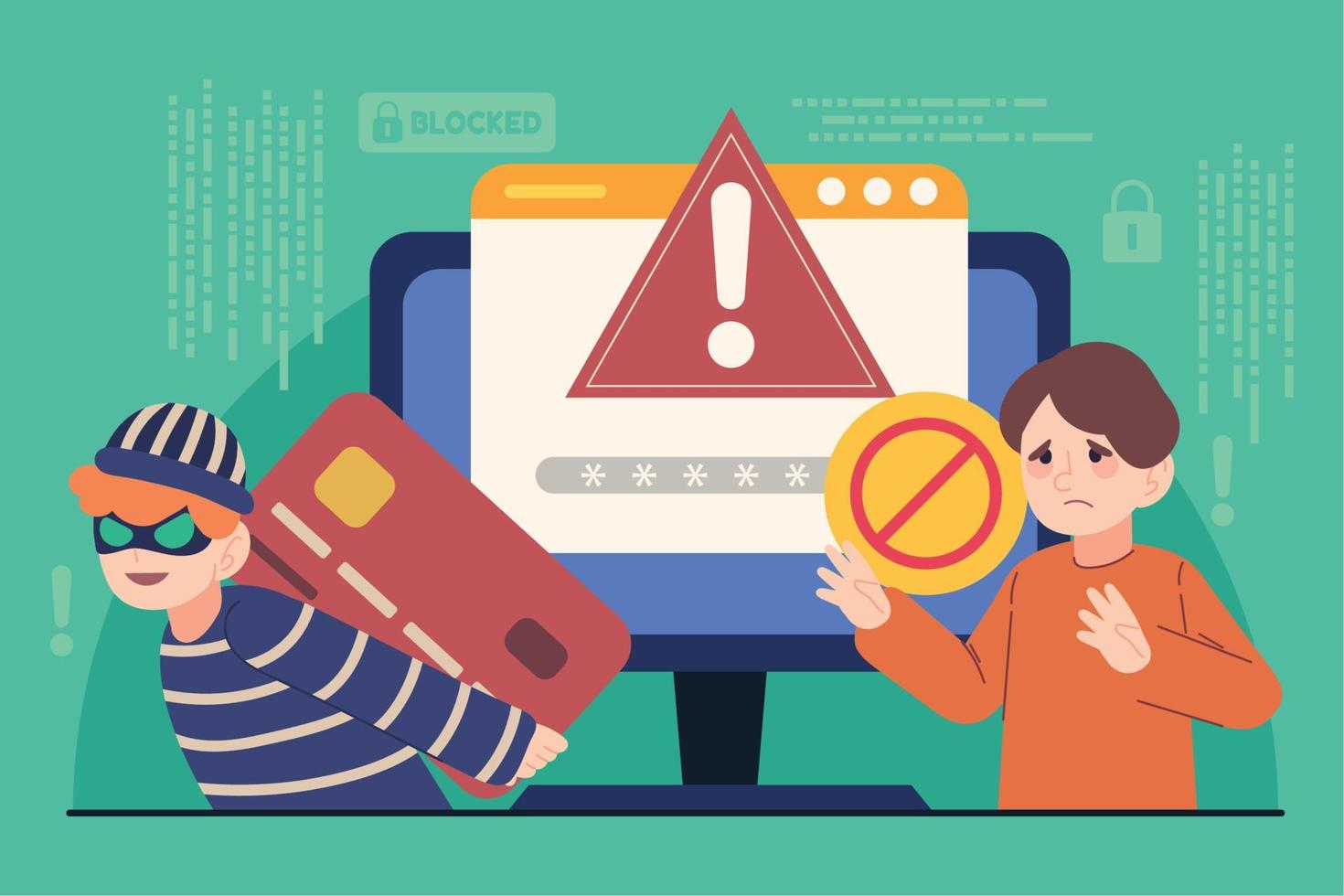 cyber fraud, theme vector