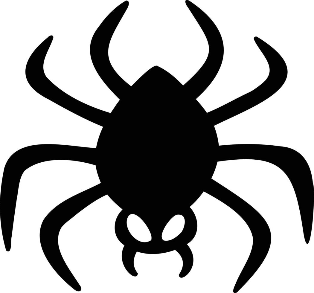 Hand Drawn spider shadow illustration vector