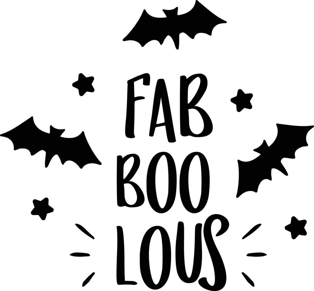 fabulosa ilustración de letras boo lous vector