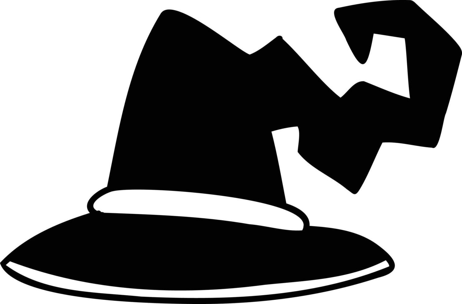 Hand Drawn witch hat illustration vector