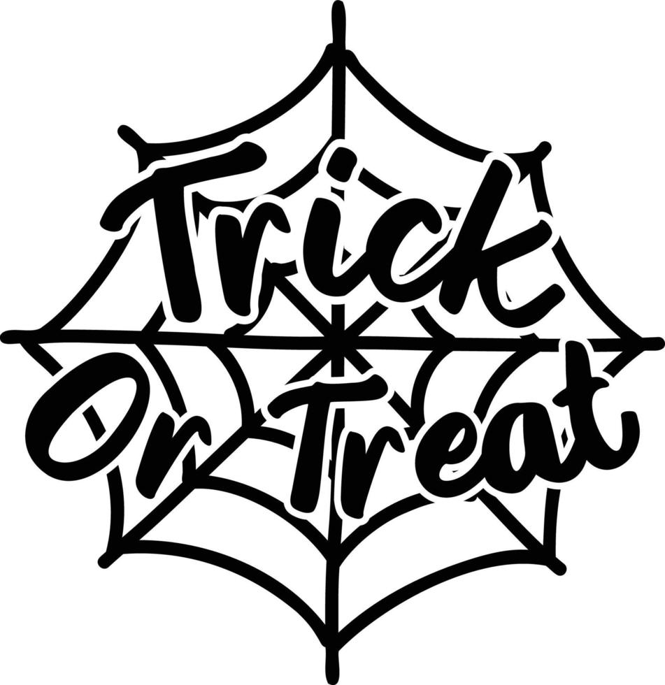 trick or treat lettering illustration vector