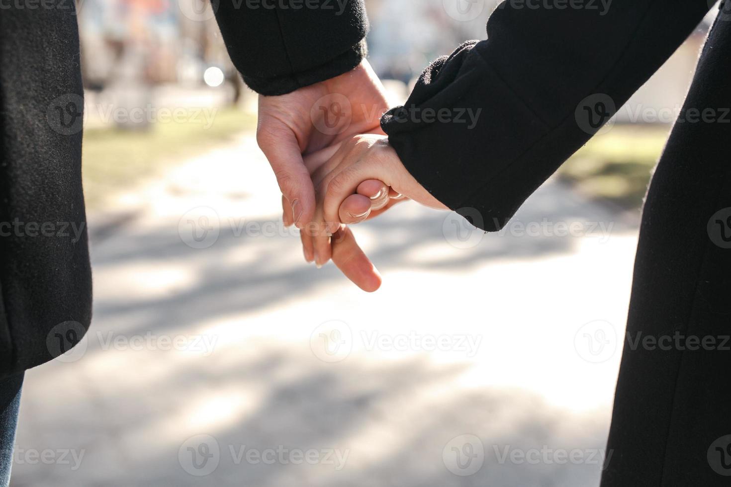 couple on background of the city photo