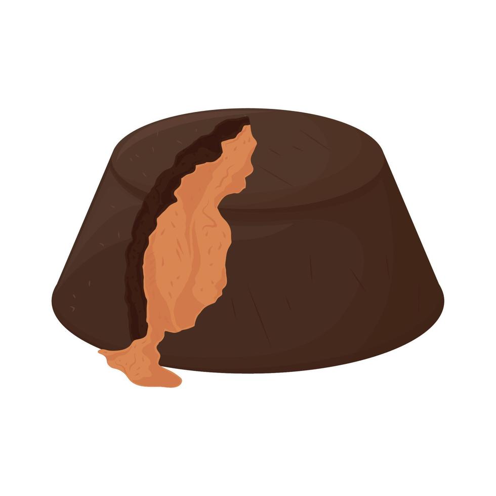 caramelos de chocolate rellenos vector