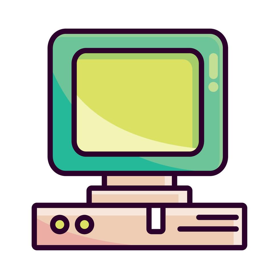 computer 90s modern style vector