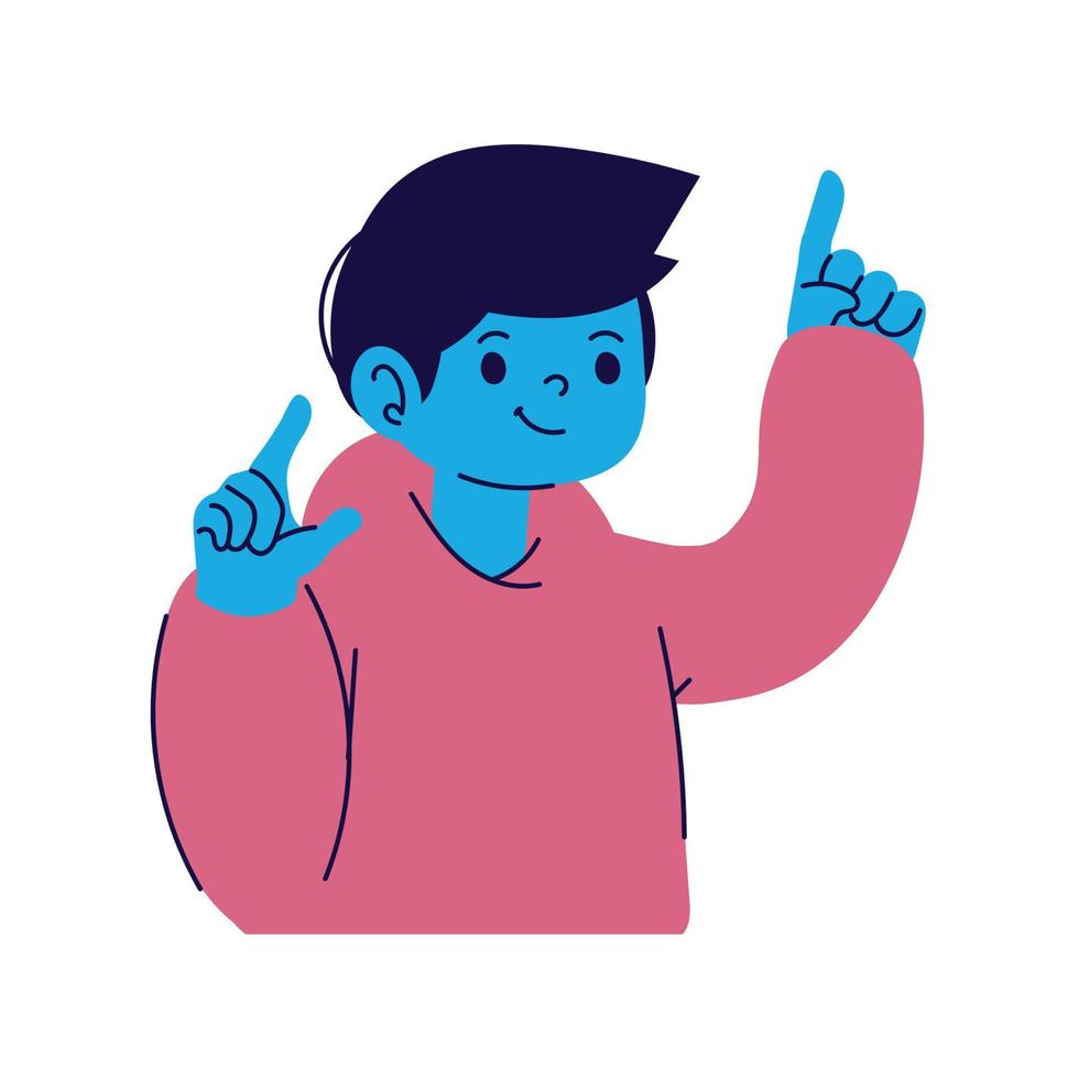 young man character vector