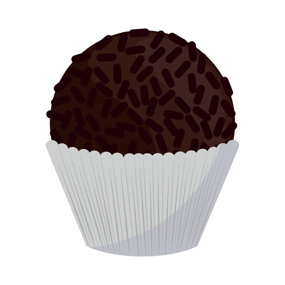 chocolate candy with sprinkles vector