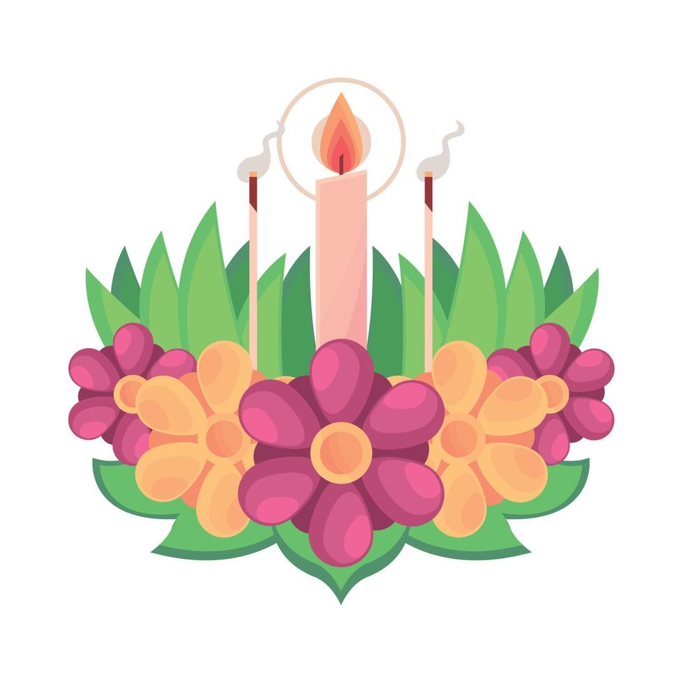 loy krathong decoration vector