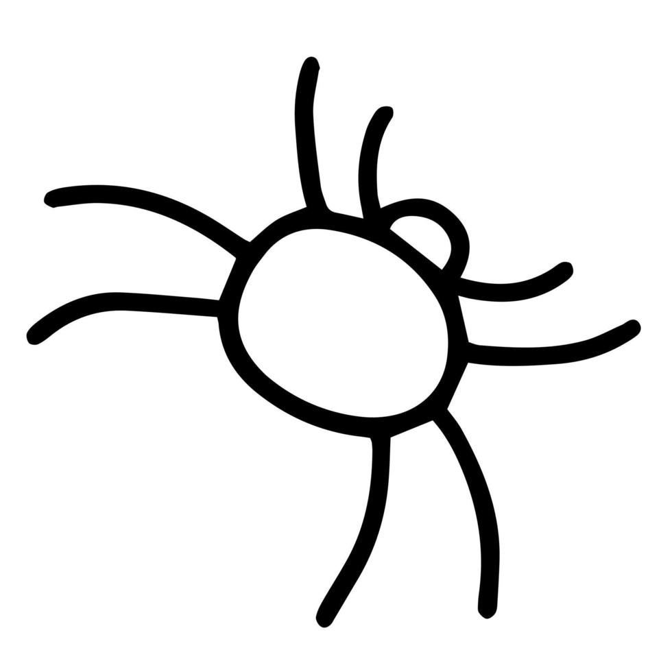 doodle linda ilustración de araña. vector dibujado a mano ilustración de araña