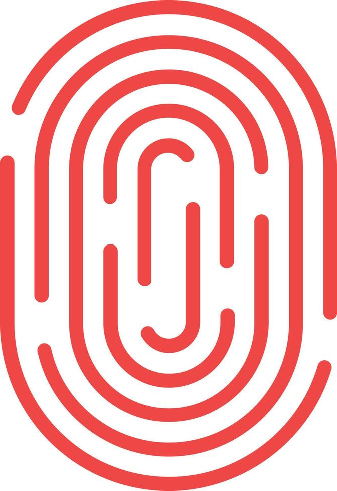 Fingerprint Flat Icon vector