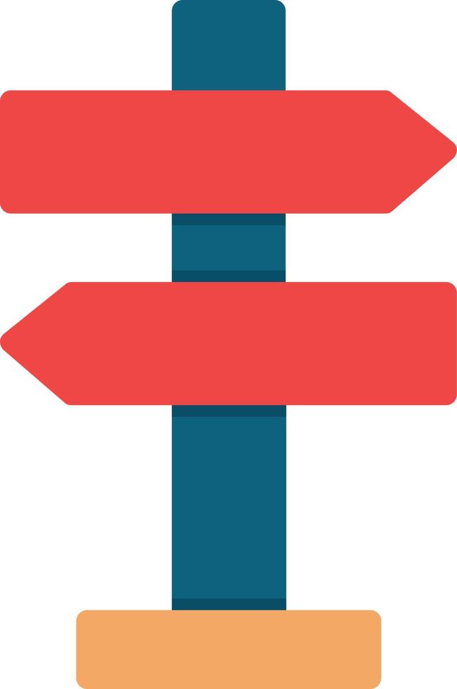 Direction sign Flat Icon vector