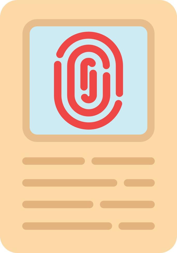 Fingerprint Flat Icon vector