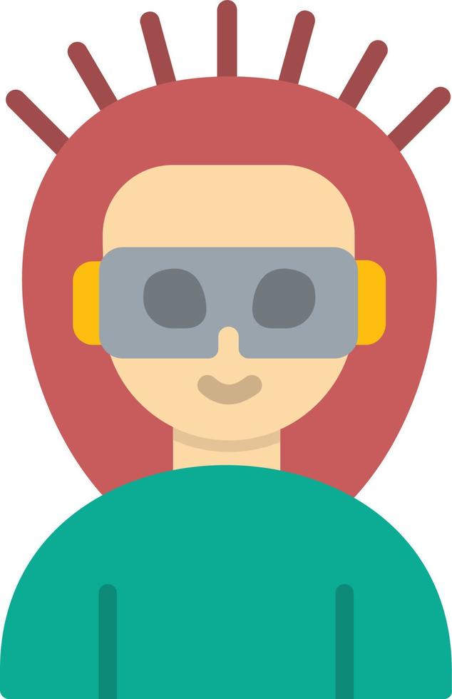 Punk Flat Icon vector