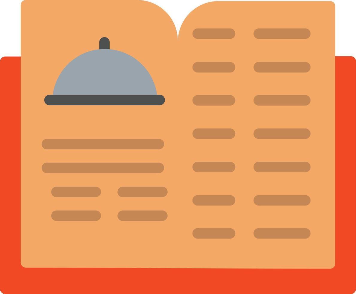 Restaurant Menu book Flat Icon vector