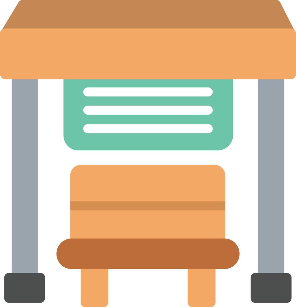 Bus Stop Flat Icon vector