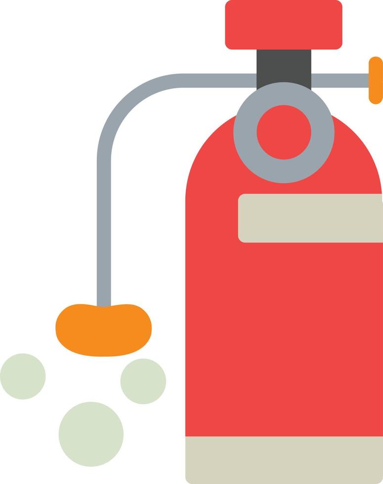 Oxygen Cylinder Flat Icon vector