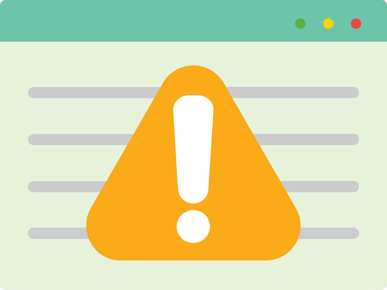 Warning Sign Flat Icon vector