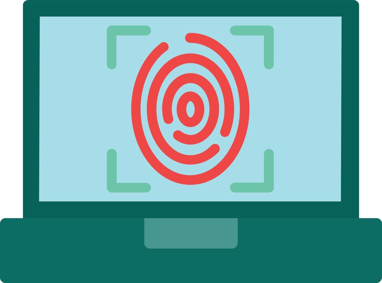 Fingerprint Flat Icon vector