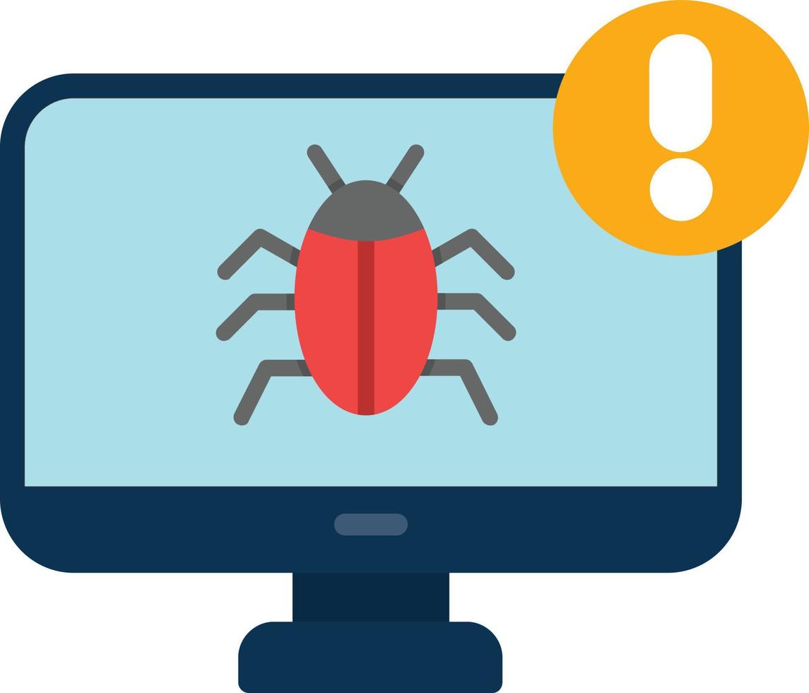 Bug Flat Icon vector