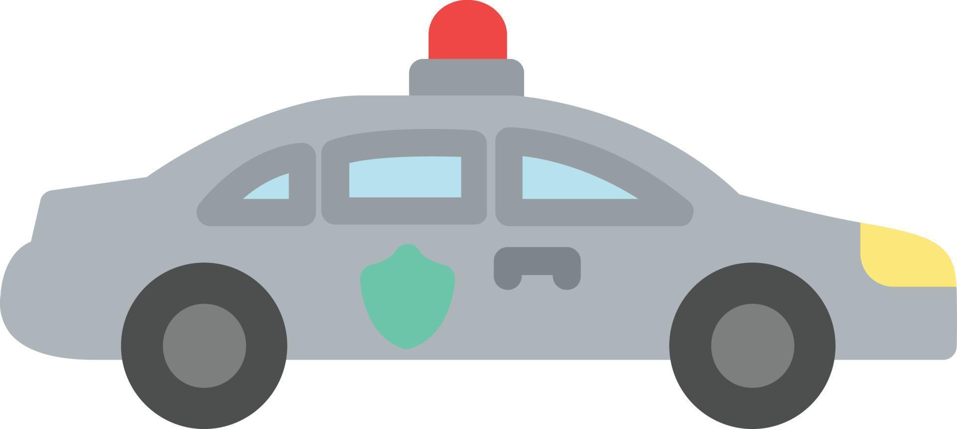 icono plano de coche de policía vector