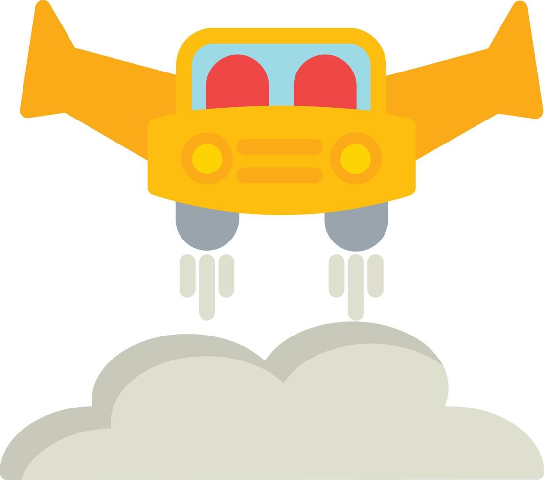 Flying Car Flat Icon vector