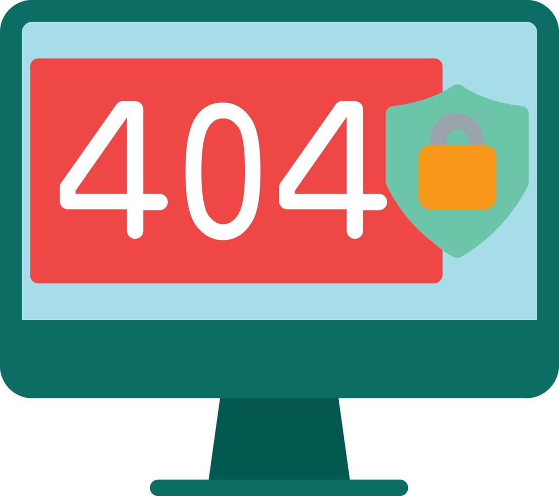 404 Error Flat Icon vector