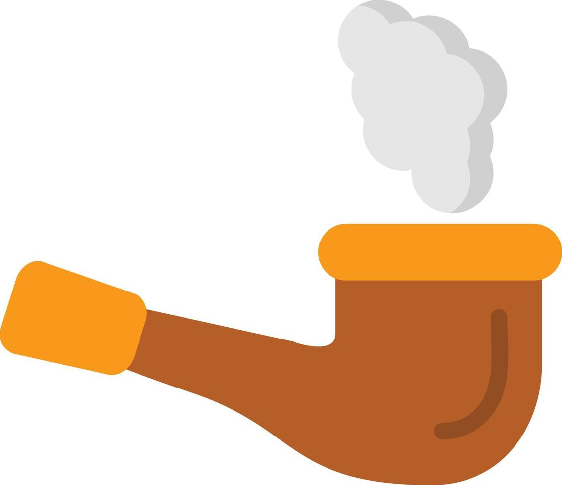 Smoking Pipe Flat Icon vector