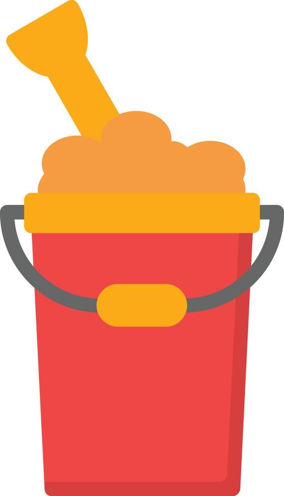 Sand Bucket Flat Icon vector