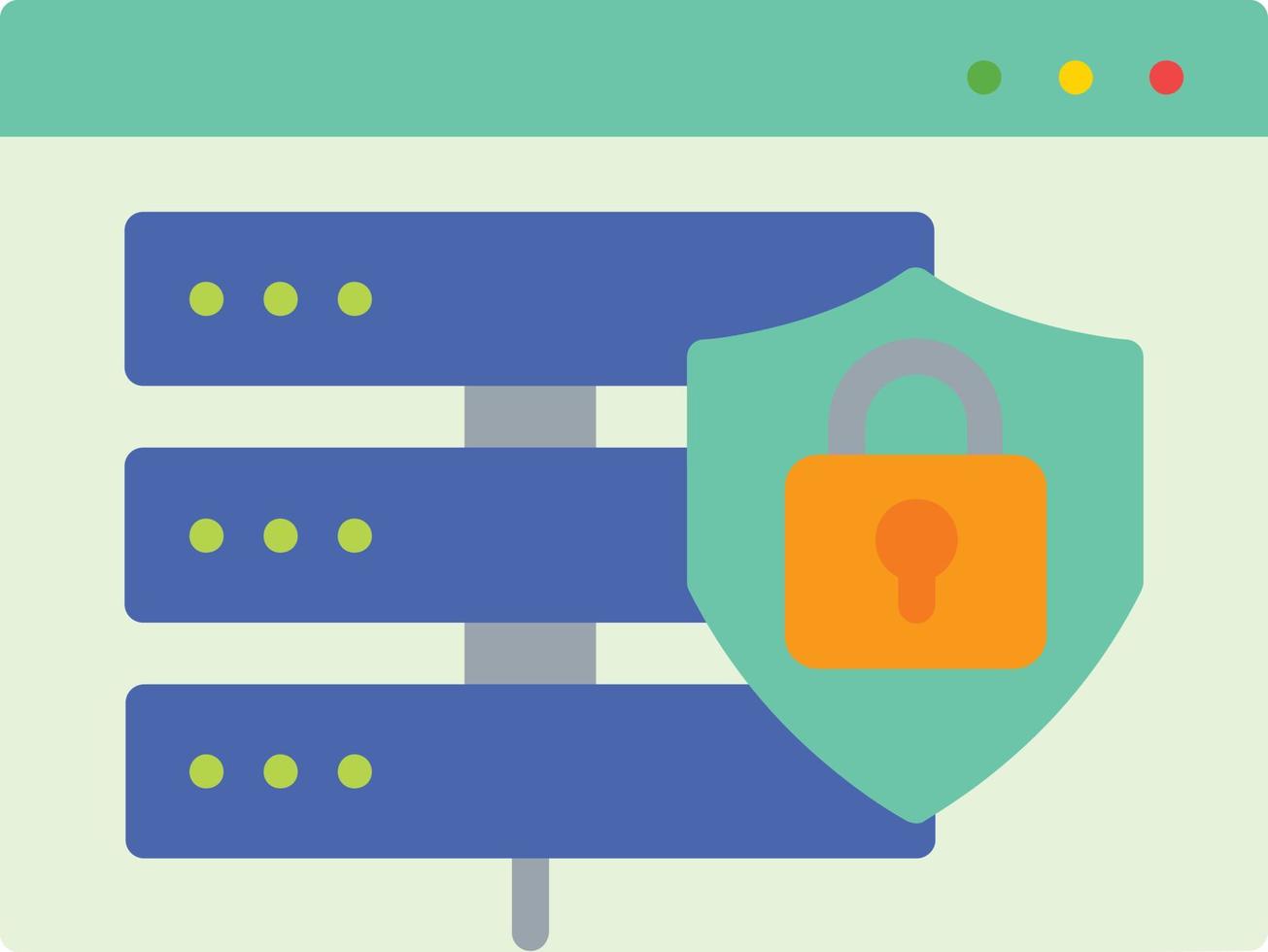 Database Security Flat Icon vector