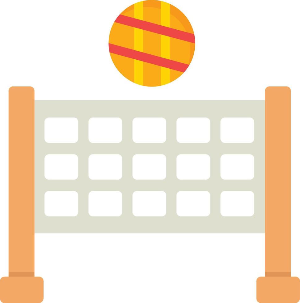 Beach Volleyball Flat Icon vector
