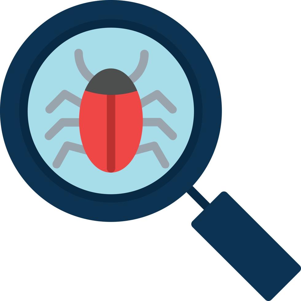 Virus Scan Flat Icon vector