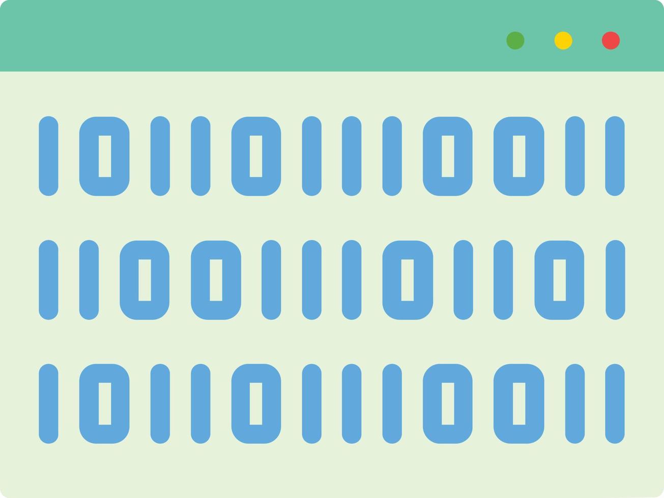 Binary Code Flat Icon vector