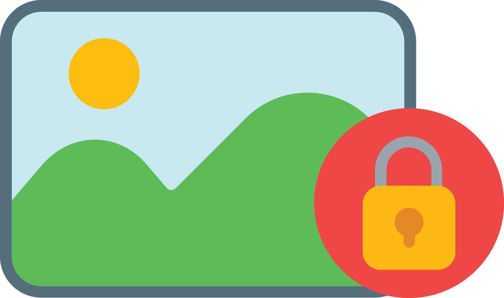 Locked Flat Icon vector