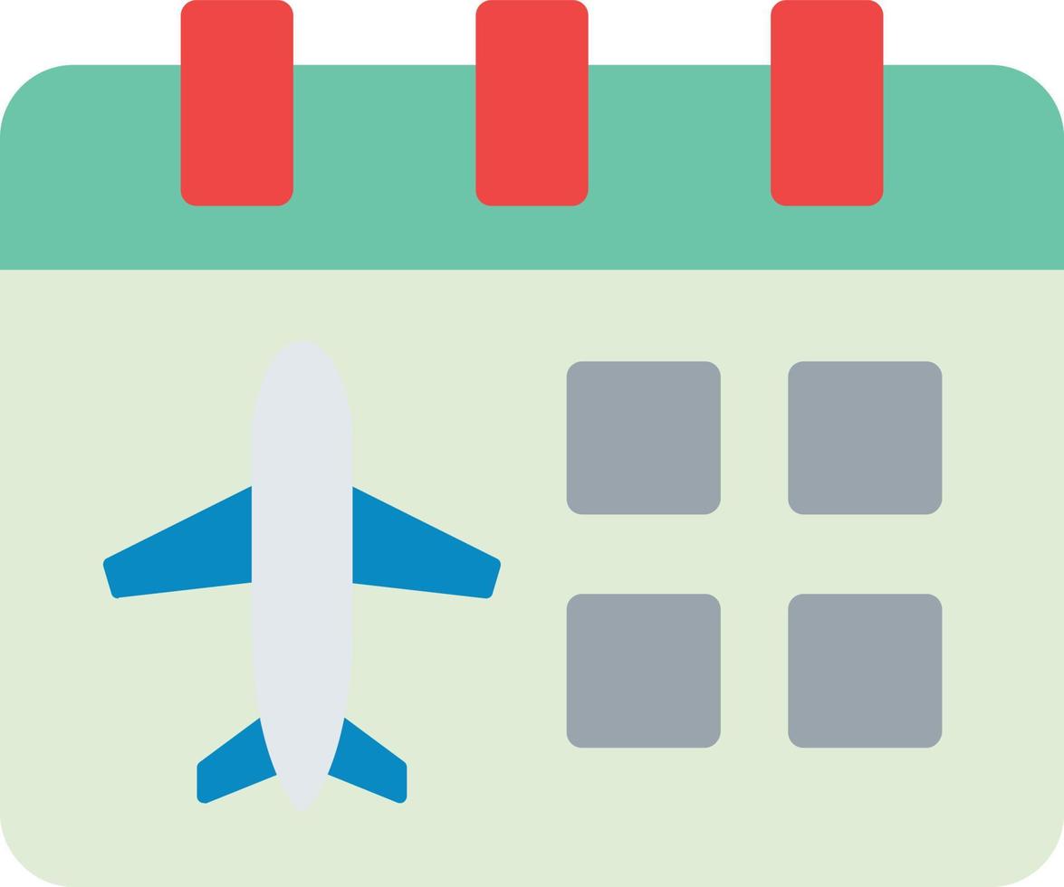 Flight Date Flat Icon vector