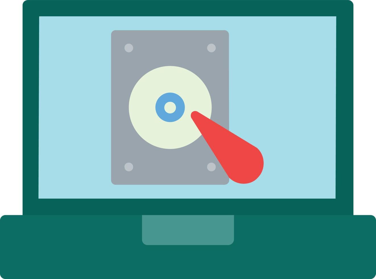 Disk Flat Icon vector