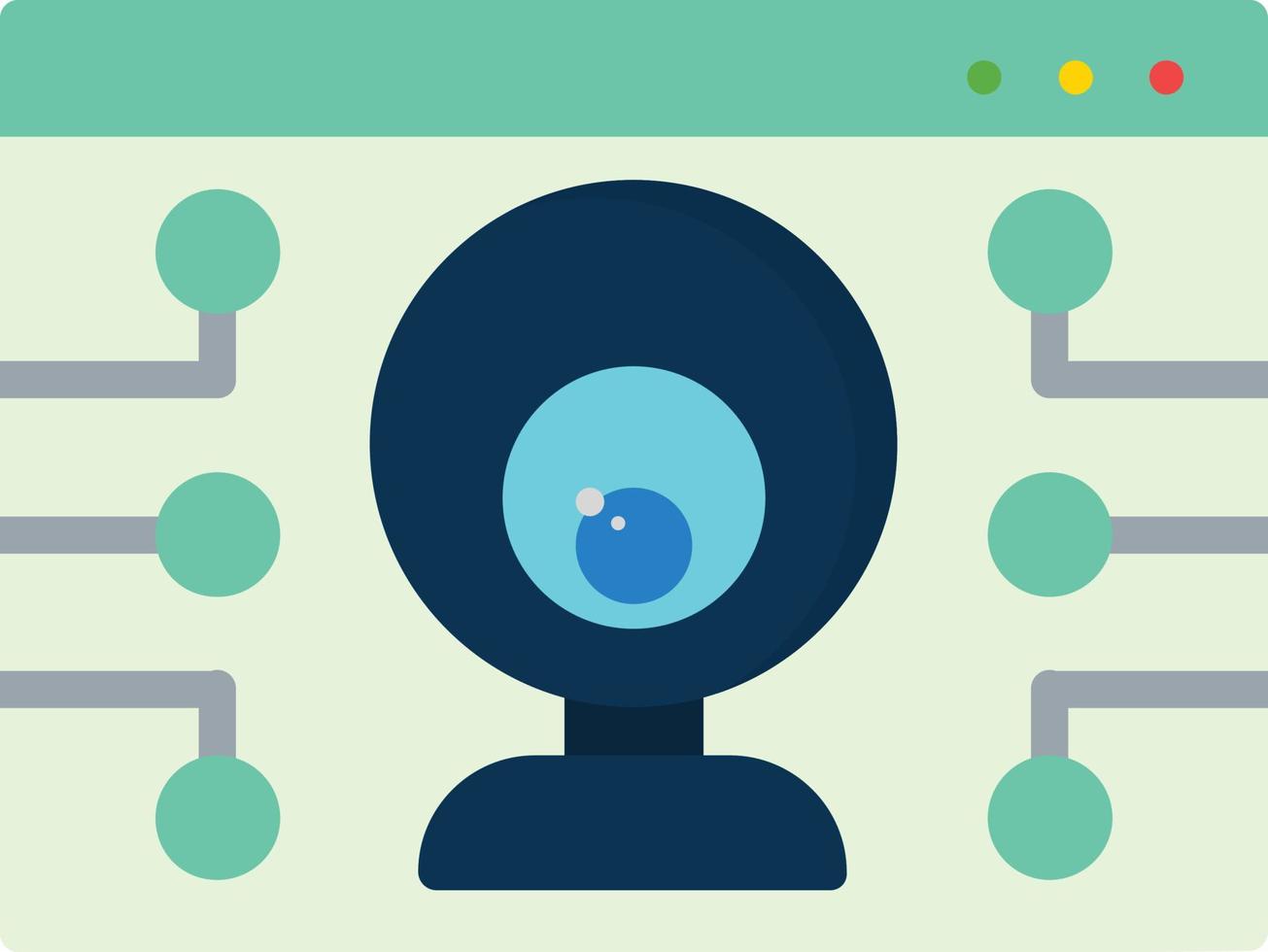 Web Camera Flat Icon vector