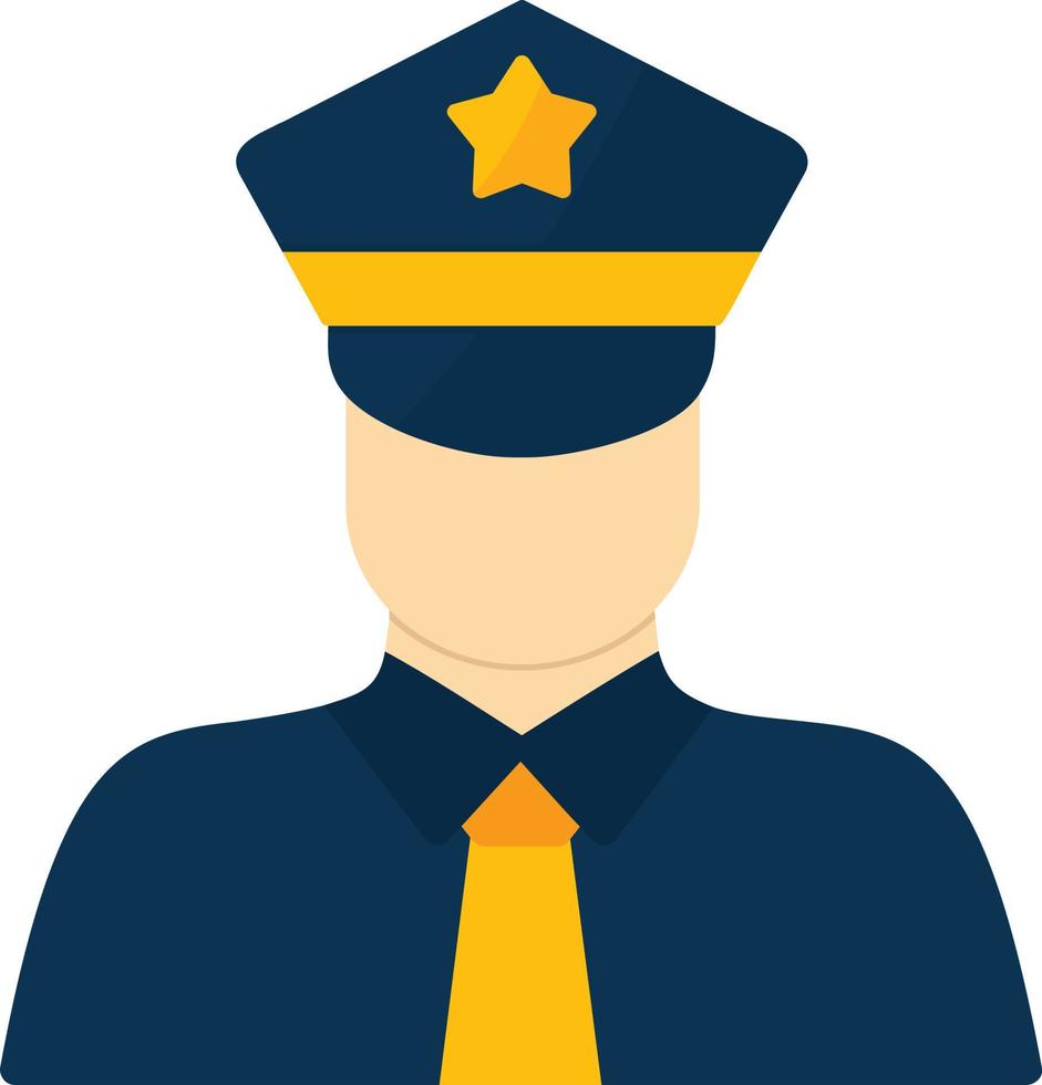 icono plano de policía vector