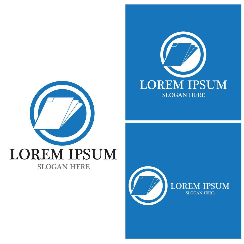 Document logo vector template illustration