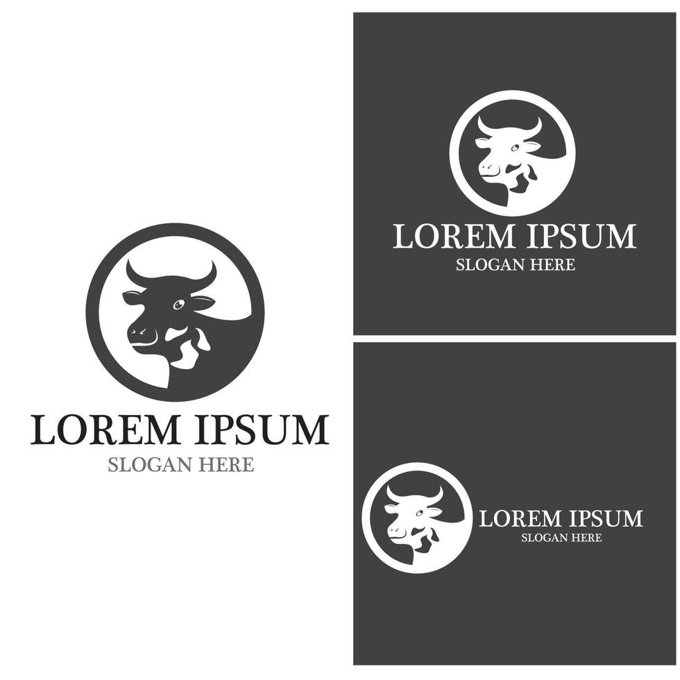 Cow Logo Template vector icon