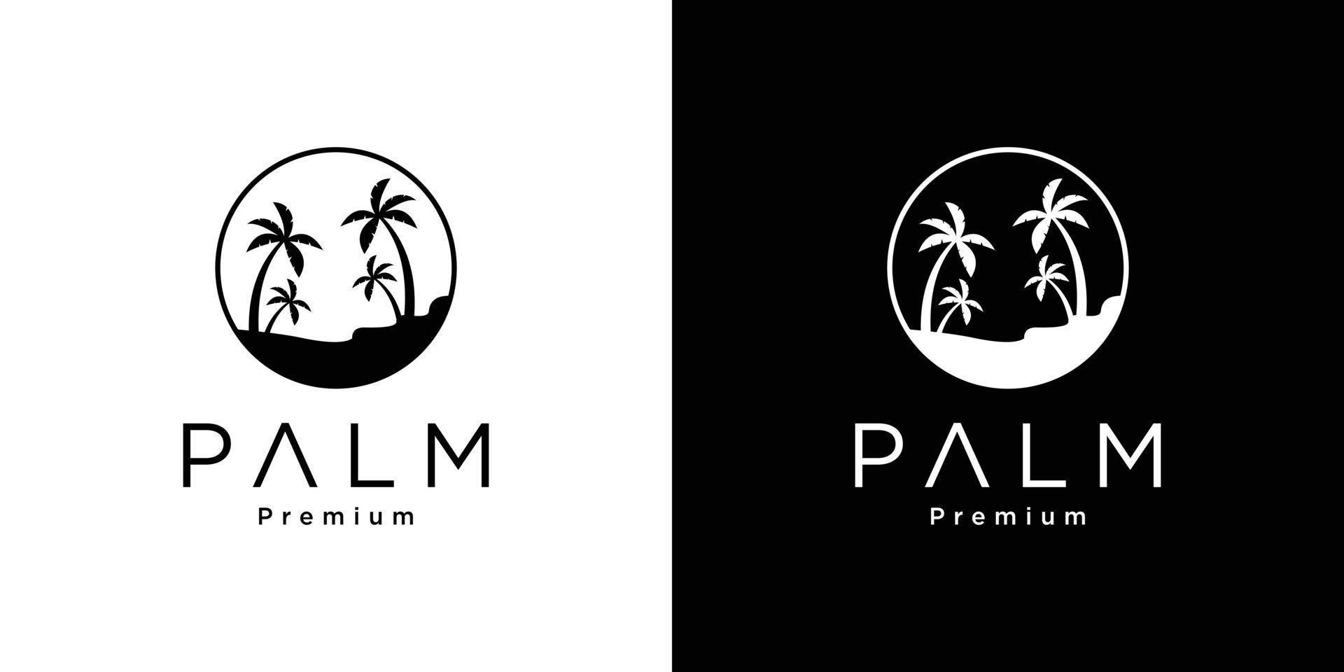 palm tree logo vector design template