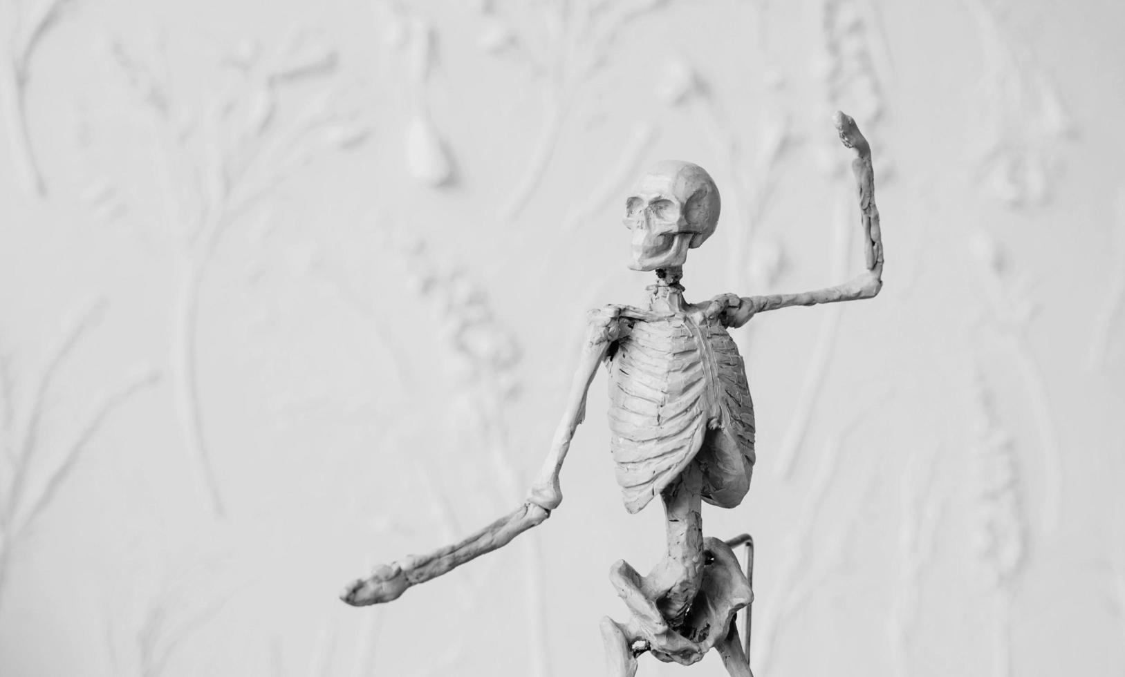 Minsk, Belarus, September 2022 - decorative skeleton figure photo