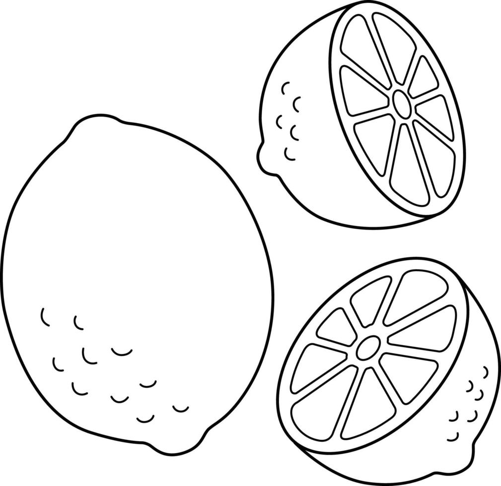 Lemon Coloring Page Vector Art, Icons, and Graphics for Free Download